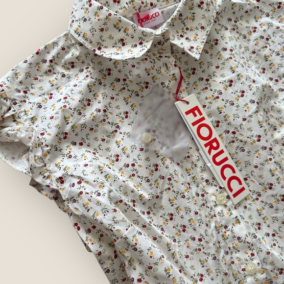 Fiorucci Floral Mini Dress - Cream and Red - Picture 6 of 9